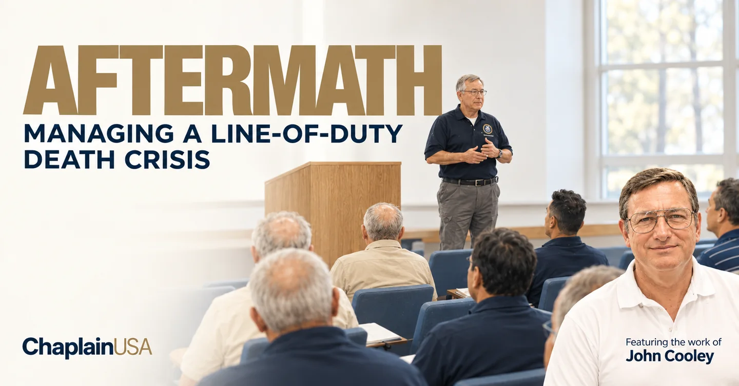 Aftermath: Managing a Line-of-Duty Death Crisis, featuring the work of John Cooley